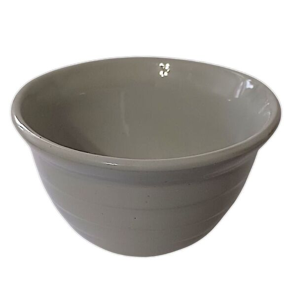 Monmouth Pottery Beehive Bowl 6" Gray Mixing Nesting Maple Leaf Vintage USA Farm - Picture 5 of 15